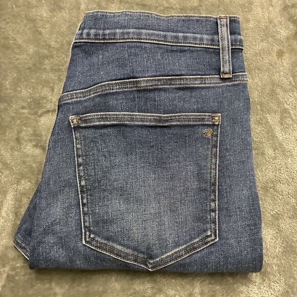 Madewell Stovepipe Jeans Womens 31 Blue Straight Ankle Medium Wash Denim Pants - Picture 1 of 11